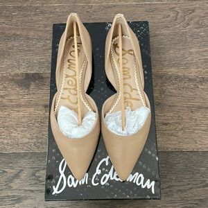 Sam Edelman Rodney d’Orsay Flats Nude Leather 6.5